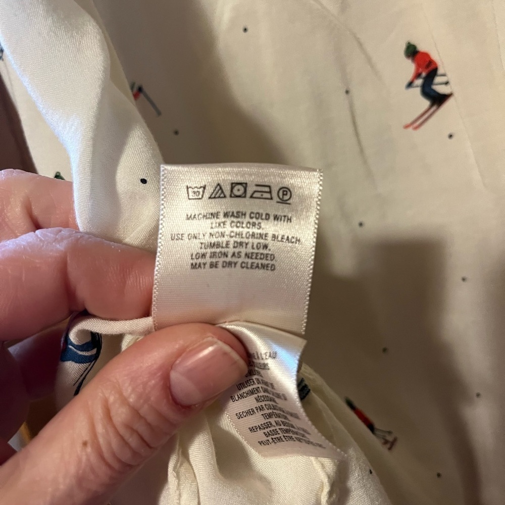 Maeve White Shirt with Red and Blue Skiers - Picture 13 of 15